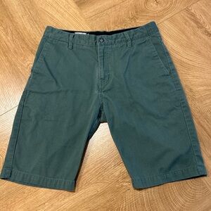 Volcom Men's Teal Flat Front Shorts